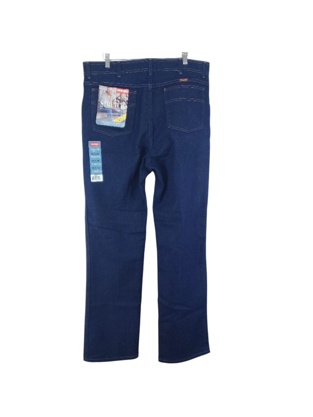 Wrangler Stretch Straight Jeans Men's Size 38x34 Dark Wash
